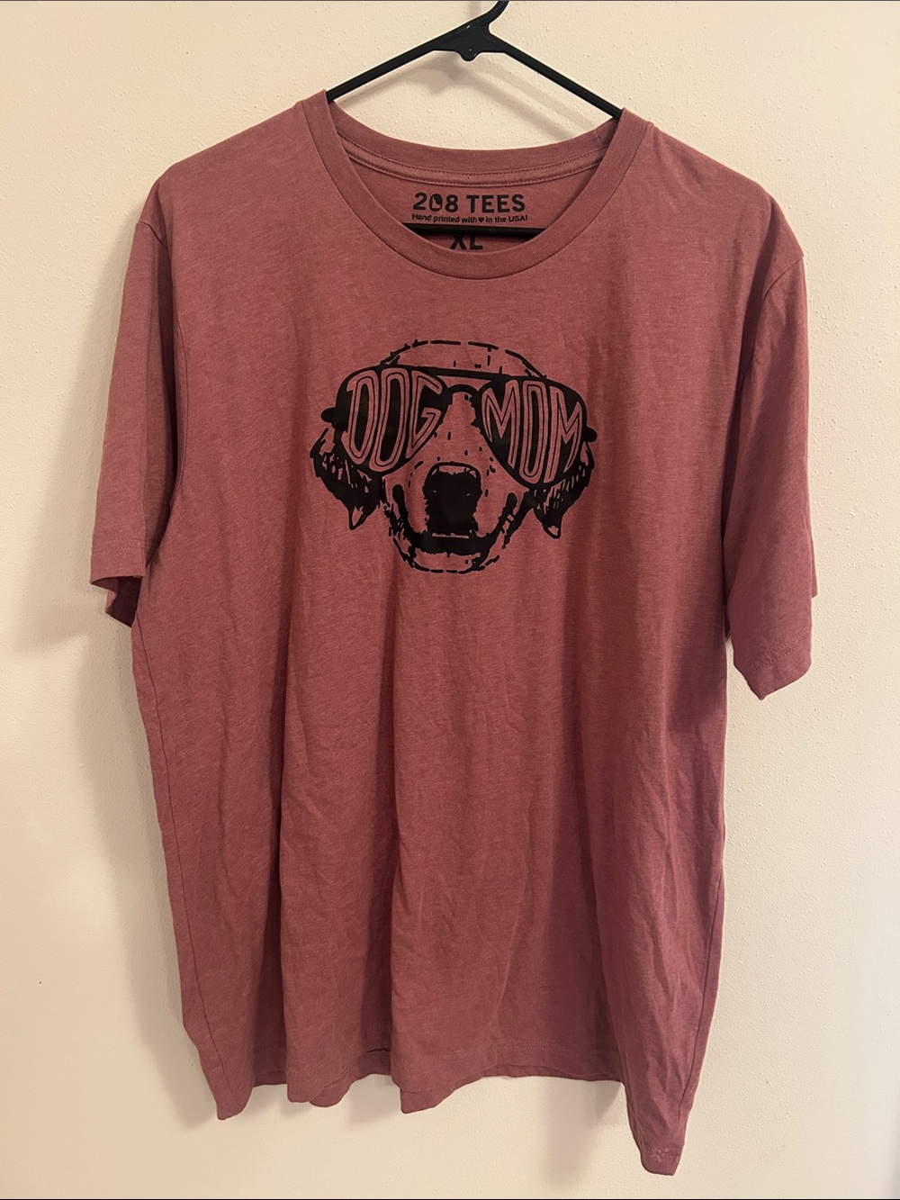 Dog Mom Graphic Tee in Dusty Rose by 208 Tees